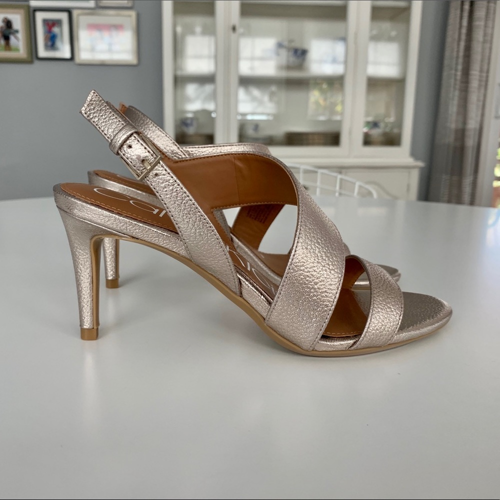 Calvin Klein “Lancy Metal Grain” Sandals